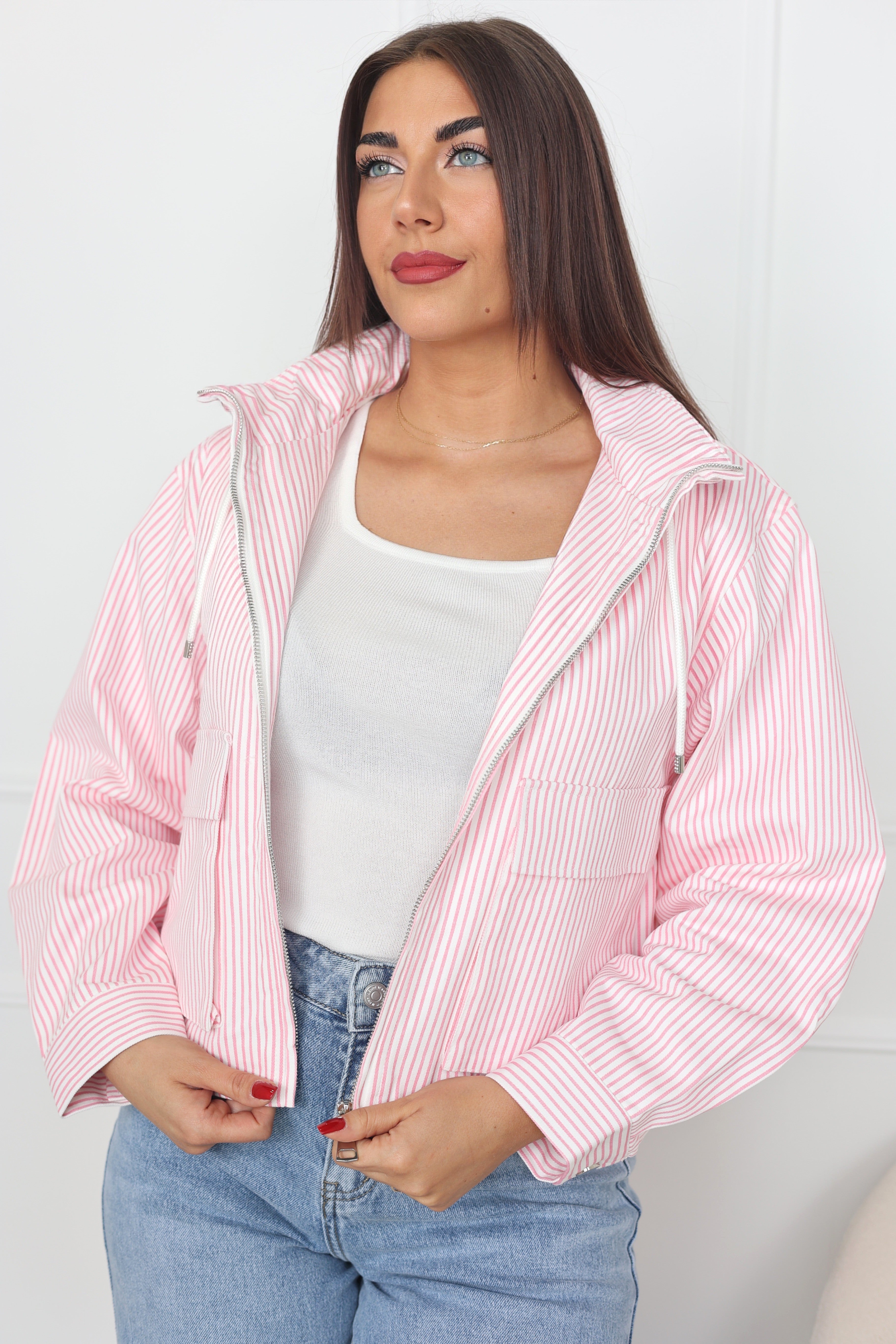 VESTE À CAPUCHE STRIPÉA